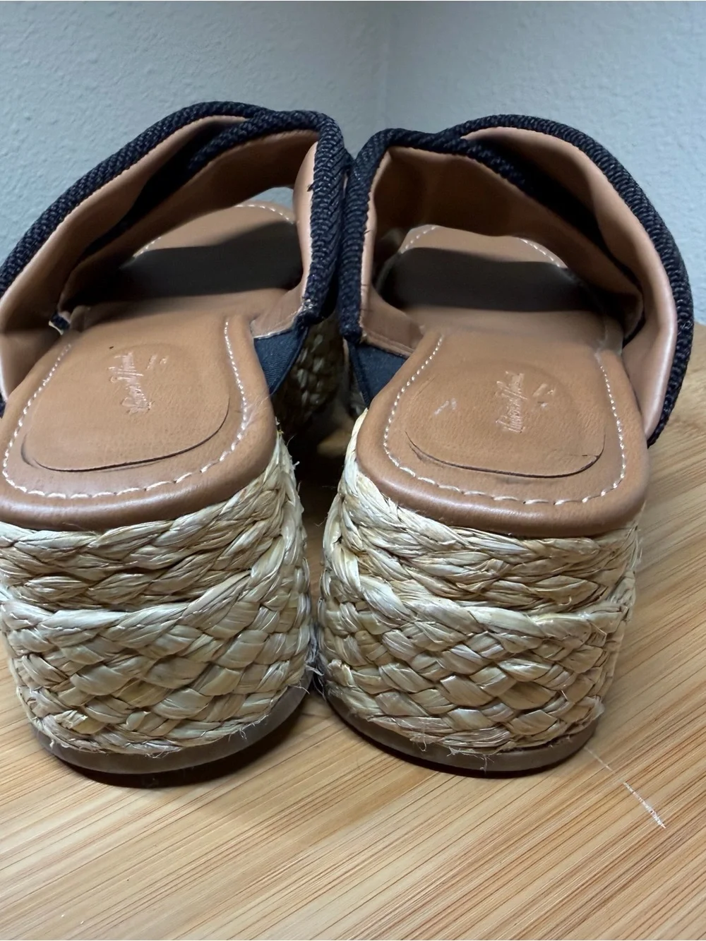 Universal Thread Black Desi Platform Espadrille Crisscross Sandals Size 10